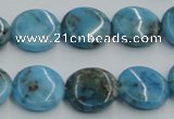 CYQ58 15.5 inches 16mm flat round dyed pyrite quartz beads wholesale