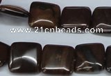 CZJ152 15.5 inches 14*14mm square iron zebra jasper beads wholesale