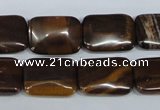 CZJ154 15.5 inches 13*18mm rectangle iron zebra jasper beads wholesale
