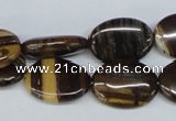 CZJ165 15.5 inches 13*18mm oval iron zebra jasper beads wholesale