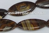 CZJ167 15.5 inches 15*30mm marquise iron zebra jasper beads wholesale
