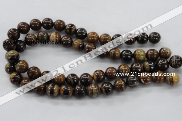 CZJ173 15.5 inches 14mm round iron zebra jasper beads wholesale