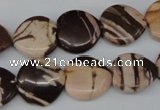 CZJ352 15.5 inches 16*16mm heart zebra jasper beads wholesale