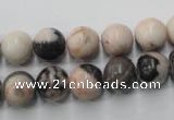 CZJ404 15.5 inches 12mm round pink zebra jasper beads wholesale