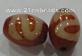 DZI14 3PCS 10*14mm oval loose Tibetan Agate Dzi Beads wholesale