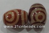 DZI20 3PCS 10*14mm oval loose Tibetan Agate Dzi Beads wholesale