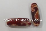 DZI222 2PCS 10*30mm oval loose Tibetan Agate Dzi Beads wholesale