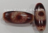 DZI226 2PCS 12*30mm oval loose Tibetan Agate Dzi Beads wholesale