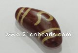 DZI255 4PCS 21*46mm oxhorn loose Tibetan Agate Dzi Beads wholesale