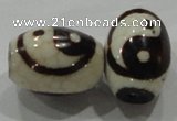 DZI29 2PCS 12*16mm oval loose Tibetan Agate Dzi Beads wholesale