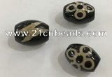 DZI332 10*14mm drum tibetan agate dzi beads wholesale