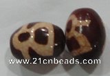 DZI37 2PCS 14*18mm oval loose Tibetan Agate Dzi Beads wholesale