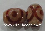 DZI38 2PCS 14*18mm oval loose Tibetan Agate Dzi Beads wholesale