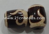 DZI40 2PCS 14*18mm drum loose Tibetan Agate Dzi Beads wholesale