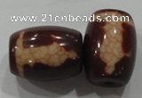DZI42 2PCS 14*18mm drum loose Tibetan Agate Dzi Beads wholesale