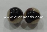 DZI55 2PCS 14mm round loose Tibetan Agate Dzi Beads wholesale