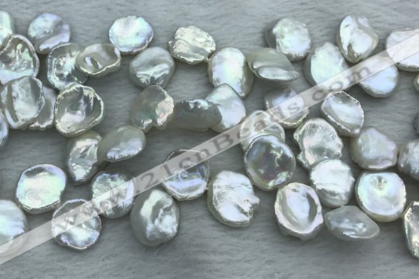 FWP376 Top-drilled 15mm - 18mm keshi freshwater pearl beads