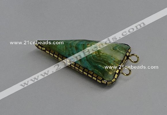 NGC1836 30*35mm - 30*40mm triangle agate connectors wholesale