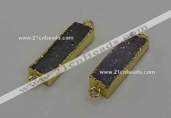 NGC5422 10*30mm - 11*32mm rectangle druzy agate connectors