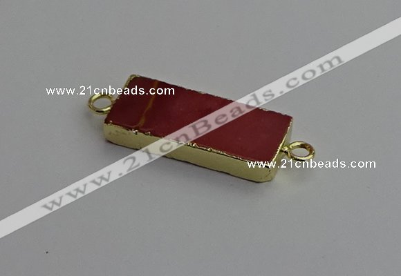 NGC5689 10*28mm - 10*30mm rectangle mookaite gemstone connectors