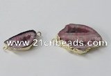 NGC588 15*20mm - 22*30mm freefrom druzy agate gemstone connectors
