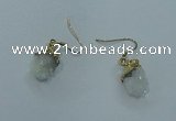 NGE02 10*14mm - 12*16mm nuggets druzy quartz earrings wholesale