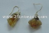 NGE08 13*18mm - 15*20mm nuggets citrine gemstone earrings wholesale