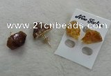 NGE135 12*14mm - 13*18mm nuggets citrine gemstone earrings