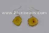 NGE206 18*20mm - 20*25mm freeform druzy agate gemstone earrings