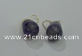 NGE235 15*20mm teardrop agate gemstone earrings wholesale