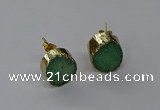 NGE317 12mm - 14mm freeform druzy agate earrings wholesale