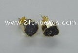 NGE49 12mm - 14mm freefrom druzy agate earrings wholesale