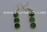 NGE5046 10*30mm - 10*32mm druzy agate gemstone earrings wholesale