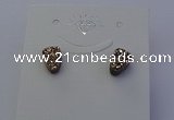 NGE5113 5*8mm freeform plated druzy quartz earrings wholesale