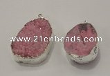 NGP1008 25*35mm - 35*45mm freeform druzy agate beads pendant