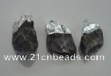 NGP1087 20*30mm - 25*50mm nuggets amethyst gemstone pendants