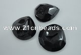 NGP1131 40*45 - 50*55mm faceted teardrop plated druzy agate pendants