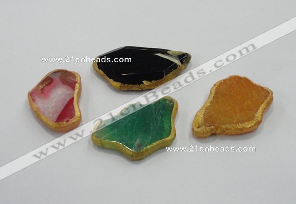 NGP1201 30*40mm - 40*55mm freeform agate gemstone pendants wholesale