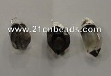 NGP1354 15*35mm - 20*40mm faceted nuggets smoky quartz pendants