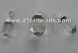 NGP1356 15*30mm - 20*35mm faceted nuggets white crystal pendants