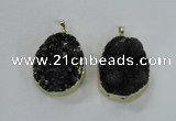 NGP1598 30*35mm - 35*40mm freeform druzy agate pendants