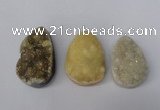 NGP1700 25*35mm - 28*40mm freeform druzy agate gemstone pendants