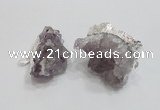NGP1860 20*25mm - 30*40mm nuggets druzy amethyst pendants