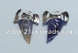 NGP1891 35*45mm - 38*55mm teeth-shaped agate gemstone pendants