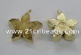 NGP2261 38*40mm - 42*45mm star druzy agate gemstone pendants
