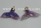 NGP2270 38*55mm - 40*60mm fishtail agate gemstone pendants
