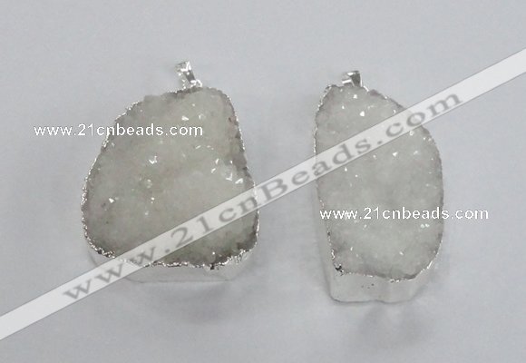 NGP2362 25*40mm - 35*45mm freefrom druzy agate pendants