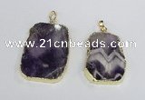 NGP2393 25*35mm - 30*45mm freeform dogtooth amethyst pendants