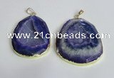 NGP2433 30*40mm - 40*45mm freeform druzy agate pendants wholesale