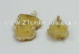 NGP2506 18*25mm - 30*40mm freeform druzy agate pendants
